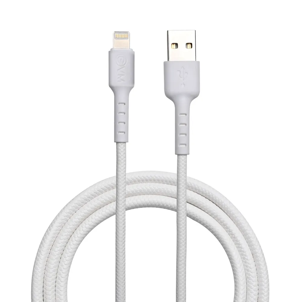 EVM USB To Iphone Lightning Charge & Sync Cable EVM-C-013-W view 2